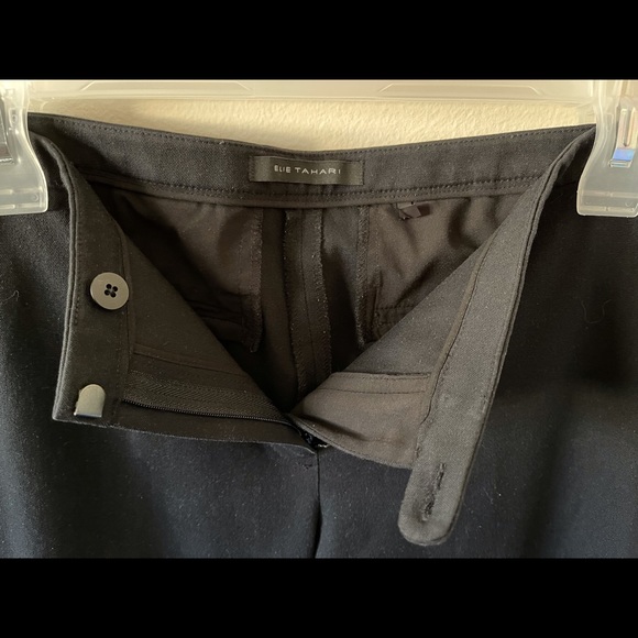 Elie Tahari - Black, Straight Leg Pant - Picture 7 of 9